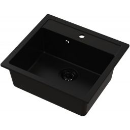 Ruvetti Frigo zlewozmywak 56x51 cm z baterią i akcesoriami czarny LP_3200_FR5651FB_W