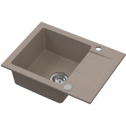 Ruvetti Minimini+ zlewozmywak 58x44 cm z baterią beżowy/stal LP_3200-MM58440BE_W