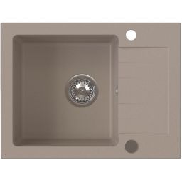 Ruvetti Minimini+ zlewozmywak 58x44 cm z baterią beżowy/stal LP_3200-MM58440BE_W