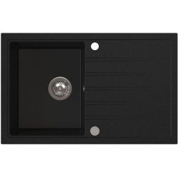 Ruvetti Maxi+ zlewozmywak 79x50 cm z baterią czarny/stal LP_3200-MX7950BC_W