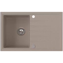 Ruvetti Maxi+ zlewozmywak 79x50 cm z baterią beżowy/stal LP_3200-MX7950BE_W