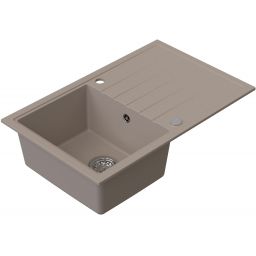 Ruvetti Maxi+ zlewozmywak 79x50 cm z baterią beżowy/stal LP_3200-MX7950BE_W