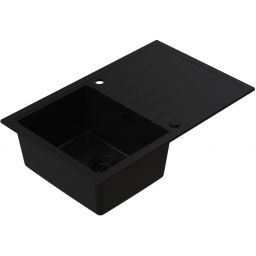 Ruvetti Maxi+ zlewozmywak 79x50 cm z baterią czarny LP_3200_MX7950FB_W