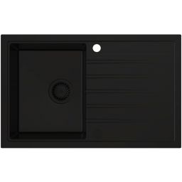 Ruvetti Maxi+ zlewozmywak 79x50 cm z baterią czarny LP_3200_MX7950FB_W