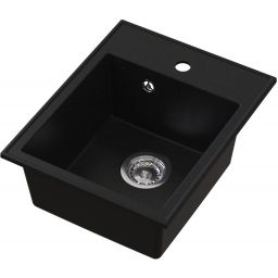 Ruvetti Natu Box zlewozmywak 50x40 cm z baterią i akcesoriami czarny/stal LP_3200-NB4050BC_W