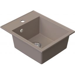 Ruvetti Natu Box zlewozmywak 50x40 cm z baterią i akcesoriami beżowy/stal LP_3200-NB4050BE_W