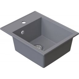 Ruvetti Natu Box zlewozmywak 50x40 cm z baterią i akcesoriami szary/stal LP_3200-NB4050GR_W