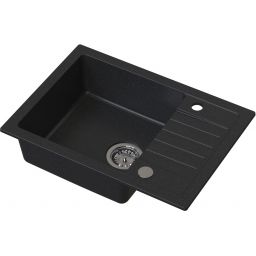 Ruvetti Natu Compact zlewozmywak 62x44 cm z baterią i akcesoriami czarny/stal LP_3200-NC6244BC_W