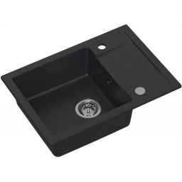 Ruvetti Natu Compact zlewozmywak 62x44 cm z baterią i akcesoriami czarny/stal LP_3200-NC6244BC_W