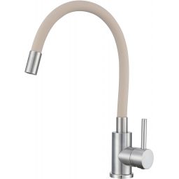 Ruvetti Natu Compact zlewozmywak 62x44 cm z baterią i akcesoriami beżowy/stal LP_3200-NC6244BE_W