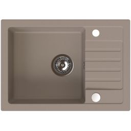 Ruvetti Natu Compact zlewozmywak 62x44 cm z baterią i akcesoriami beżowy/stal LP_3200-NC6244BE_W