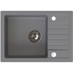 Ruvetti Natu Compact zlewozmywak 62x44 cm z baterią i akcesoriami szary/stal LP_3200-NC6244GR_W