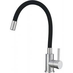 Ruvetti Natu Maxi zlewozmywak 77x44 cm z baterią i akcesoriami czarny/stal LP_3200-NM7744BC_W