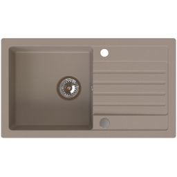 Ruvetti Natu Maxi zlewozmywak 77x44 cm z baterią i akcesoriami beżowy/stal LP_3200-NM7744BE_W