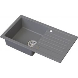 Ruvetti Natu Maxi zlewozmywak 77x44 cm z baterią i akcesoriami szary/stal LP_3200-NM7744GR_W