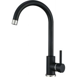 Ruvetti Tito Compact zlewozmywak 62x44 cm z baterią i akcesoriami czarny LP_3200-TC6244BC_W