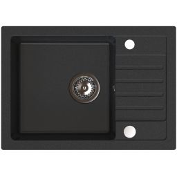 Ruvetti Tito Compact zlewozmywak 62x44 cm z baterią i akcesoriami czarny LP_3200-TC6244BC_W