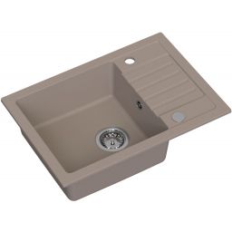 Ruvetti Tito Compact zlewozmywak 62x44 cm z baterią i akcesoriami beżowy LP_3200-TC6244BE_W