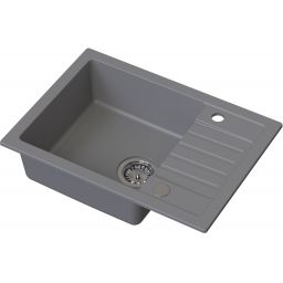 Ruvetti Tito Compact zlewozmywak 62x44 cm z baterią i akcesoriami szary LP_3200-TC6244GR_W