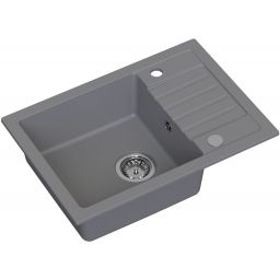 Ruvetti Tito Compact zlewozmywak 62x44 cm z baterią i akcesoriami szary LP_3200-TC6244GR_W