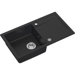 Ruvetti Tito Maxi zlewozmywak 77x44 cm z baterią i akcesoriami czarny LP_3200-TM7744BC_W