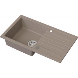 Ruvetti Tito Maxi zlewozmywak 77x44 cm z baterią i akcesoriami beżowy LP_3200-TM7744BE_W