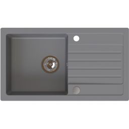 Ruvetti Tito Maxi zlewozmywak 77x44 cm z baterią i akcesoriami szary LP_3200-TM7744GR_W