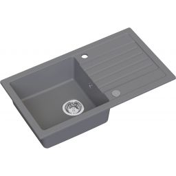 Ruvetti Tito Maxi zlewozmywak 77x44 cm z baterią i akcesoriami szary LP_3200-TM7744GR_W