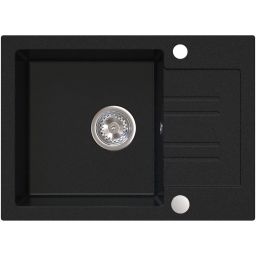 Ruvetti Cooksy Chef zlewozmywak 60x44 cm z baterią czarny/stal LP_CC6244BC-SE