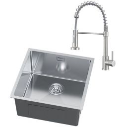 Ruvetti Cooksy Steel Chef zlewozmywak 44x44 cm z baterią stal LPCSC4444BSSE