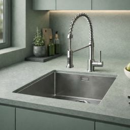 Ruvetti Cooksy Steel Chef zlewozmywak 44x44 cm z baterią stal LPCSC4444BSSE