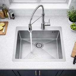 Ruvetti Cooksy Steel Chef zlewozmywak 50x45 cm z baterią stal LPCSC5045BSSE