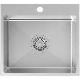 Ruvetti Look zlewozmywak 50x45 cm z baterią stal LPLOOK505200BSF