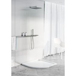 Schedline Estima brodzik półokrągły 80x80 cm kompozyt Stonicryl biały 3SP.E2O-8080