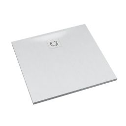 Schedline Magnific White Stone brodzik kwadratowy z maskownicą 80x80 cm biały 3SP.M1K-8080/B/ST-M9/B/ST