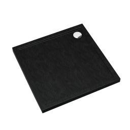 Schedline Sharper Black Stone brodzik 80x80 cm kwadratowy czarny 3S.S1K-8080/C/ST