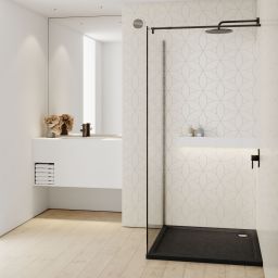 Schedline Sharper Black Stone brodzik 90x90 cm kwadratowy czarny 3S.S1K-9090/C/ST