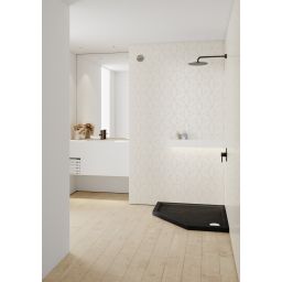 Schedline Sharper Black Stone brodzik 80x80 cm pięciokątny czarny 3S.S1PK-8080/C/ST