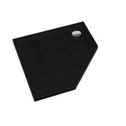 Schedline Sharper Black Stone brodzik 90x90 cm pięciokątny czarny 3S.S1PK-9090/C/ST