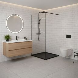 Schedline Sharper Black Mat brodzik kwadratowy 80x80 cm czarny 3S.S2K-8080/C/MG