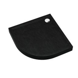 Schedline Cameron Black Stone brodzik 80x80 cm półokrągły czarny 3ST.C1O-8080/C/ST