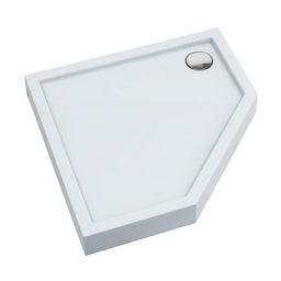 Schedline Cameron Smooth White brodzik 90x90 cm pięciokątny biały 3ST.C1PK-9090