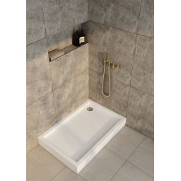 Schedline Favory Plus brodzik 100x90 cm prostokątny biały 3ST.F1P-90100