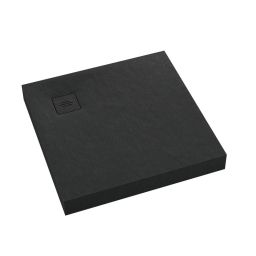 Schedline Nonlimits Black Stone brodzik 80x80 cm kwadratowy czarny kamień 3ST.N1K-8080/C/ST-M1/C/ST