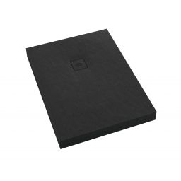 Schedline Nonlimits Black Stone brodzik 100x80 cm prostokątny czarny kamień 3ST.N1P-80100/C/ST-M1/C/ST