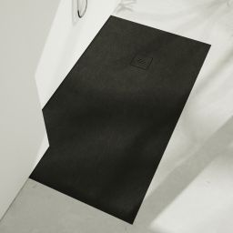 Schedline Protos Black Stone brodzik 90x90 cm kwadratowy czarny kamień 3SP.P1K-9090/C/ST-M1/C/ST