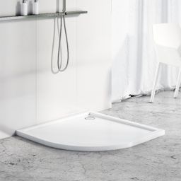 Schedline Estima brodzik półokrągły 80x80 cm kompozyt Stonicryl biały 3SP.E2O-8080