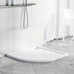 Schedline Estima brodzik półokrągły 90x90 cm kompozyt Stonicryl biały 3SP.E2O-9090