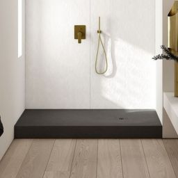 Schedline Nonlimits Black Stone brodzik 80x80 cm kwadratowy czarny kamień 3ST.N1K-8080/C/ST-M1/C/ST