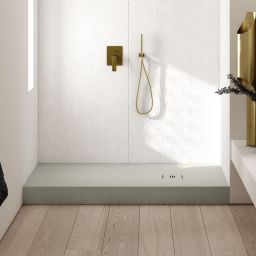 Schedline Nonlimits White Stone brodzik 80x80 cm kwadratowy biały kamień 3ST.N1K-8080/B/ST-M1/B/ST